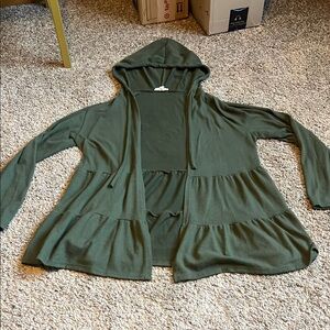 Olive Green Hooded Women's Jacket
